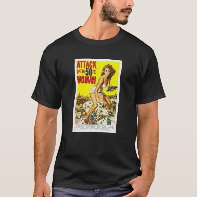 Camiseta Coletor de Poster de Filme Retro com Horror Clássi (Frente)