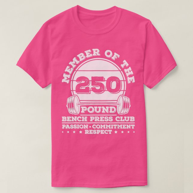 Camiseta Coletor de pressão com 250 libras, Coluna de força (Frente do Design)