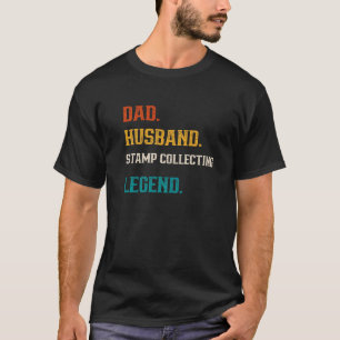 Camiseta Coletor de selos lenda Pai Marido selo col Homem