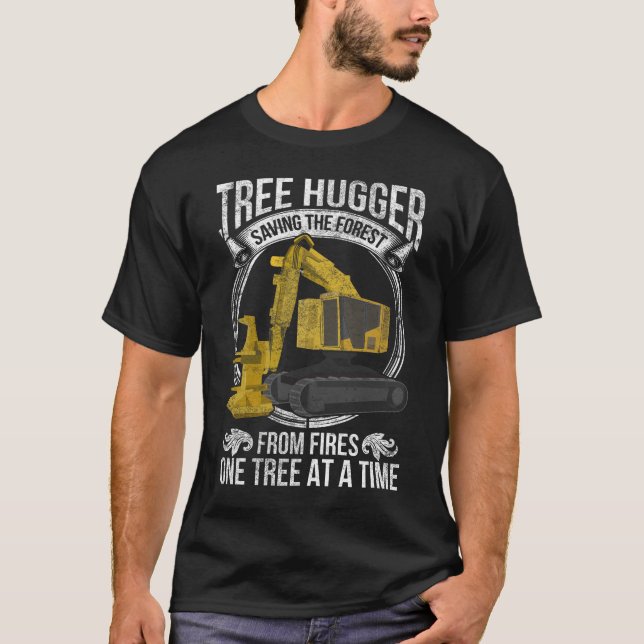 Camiseta Coletor Florestal de Piada de Árvore (Frente)