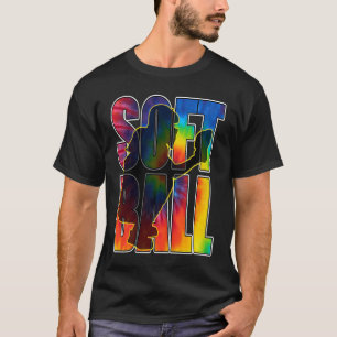 Camiseta Coletora de Softbol Feminino Letreiro Tie Dye Arco