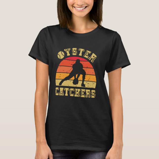 Camiseta Coletores de Ostras de Chesapeake de Beisebol Retr (Frente)