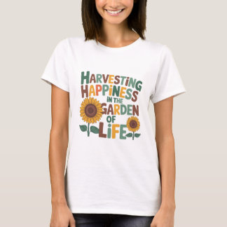 Camiseta Colheita Da Felicidade No Jardim Da Vida