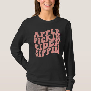 Camiseta Colheita da Tripulação de Colheita de Maçã Bebendo