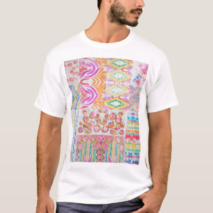 Camiseta Colheita de abstrato, padrão de coloração de grava