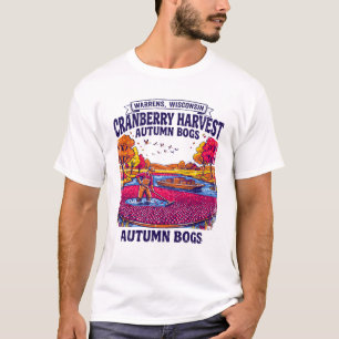 Camiseta Colheita de Cranberry Pântanos de Outono Warrens W