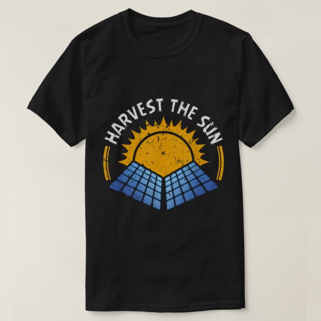 Camiseta Colheita De Energia Solar Solar Renovável Sustentá (Frente do Design)