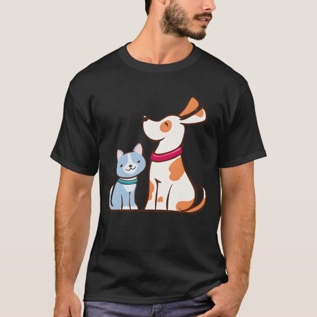 Camiseta Colheita de gatos e cães (Frente)