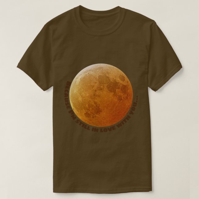 Camiseta Colheita de imagem e texto da Lua (Frente do Design)