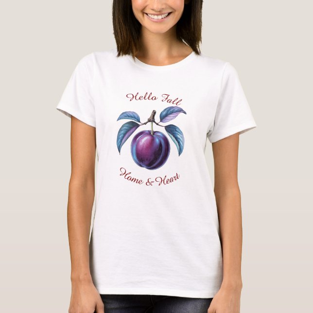 Camiseta Colheita de outono de Arte de Fruta com Texto Pers (Frente)