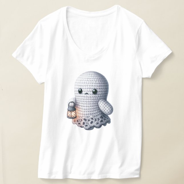 Camiseta Colheita de Outono Fantasma Fofo (Postura )