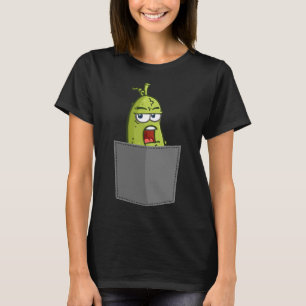 Camiseta Colher Comida Falso Pocket Dill Cucumber Vegan