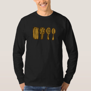 Camiseta Colher de madeira esculpida para camping ao ar liv
