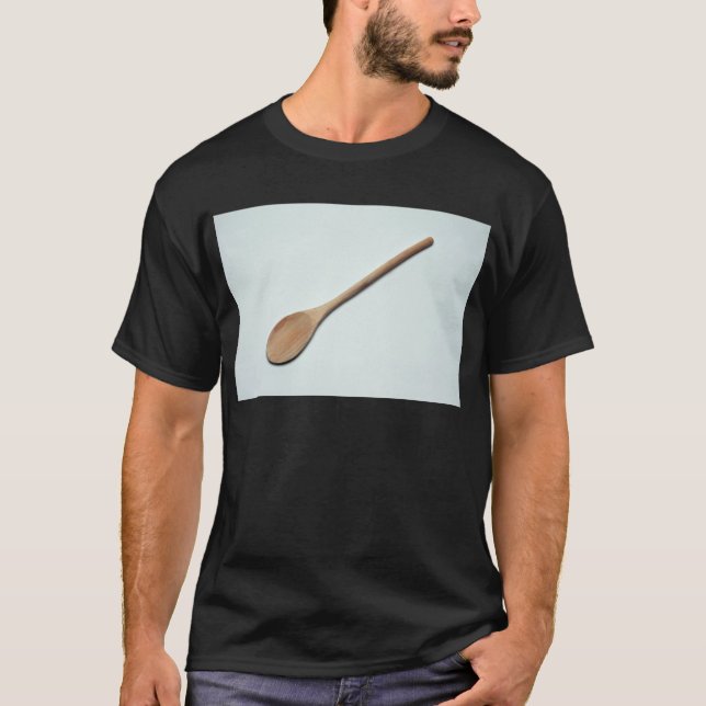 Camiseta Colher de madeira para o trabalho da cozinha (Frente)