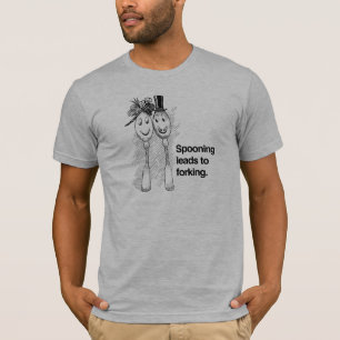 Camiseta Colherar leva a bifurcar