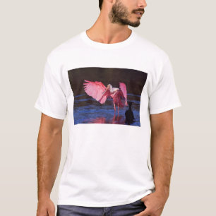 Camiseta Colhereiro-americano (Ajaia ajaja) com Cormorão