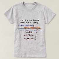 Colheres de café! Dominio público Prufrock de T.S.