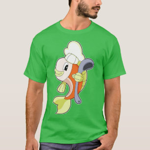 Camiseta Colheres de Cozinhar de Cozinha de Peixe