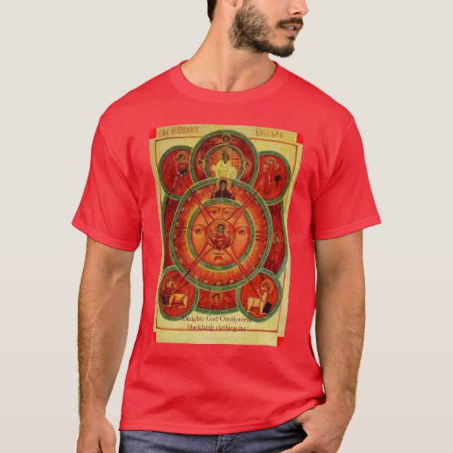 Camiseta colheu todo o eye2 de vista, deus omnipotente (Frente)