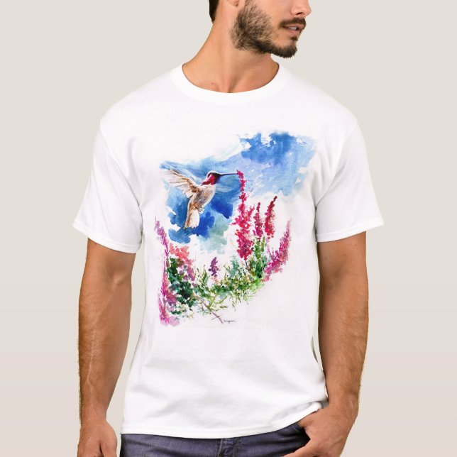 Camiseta Colibri com as ondas azuis de Wooley (Frente)