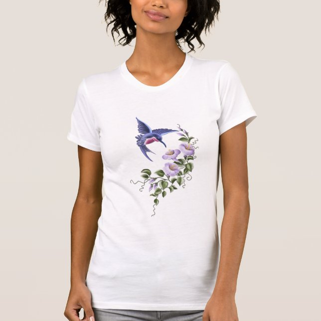 Camiseta Colibri com o T das flores 2 (Frente)