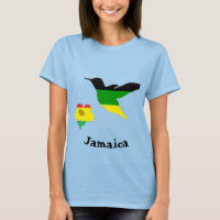 Colibri e flor na cor jamaicana e de Rasta