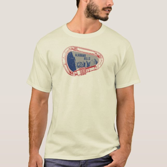 Camiseta Colinas de Alabama que escalam Carabiner (Frente)