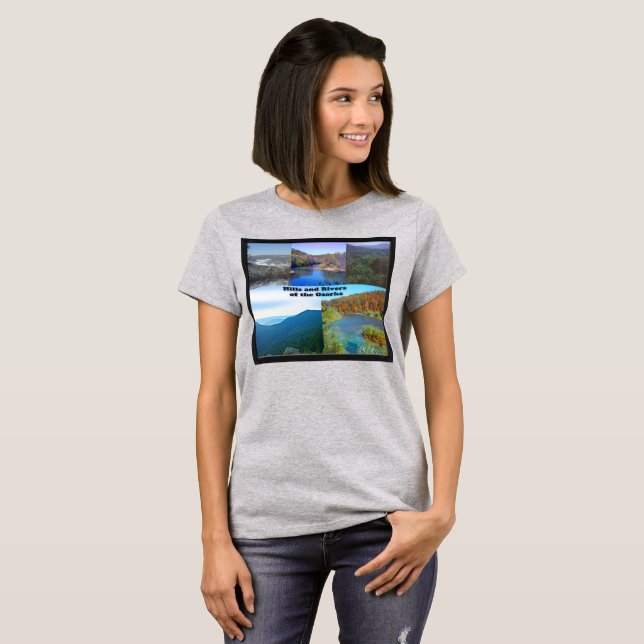 Camiseta Colinas e Rios das Mulheres de Ozarks (Frente Completa)