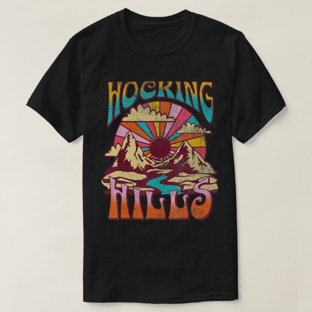 Camiseta Colinas Hocking na Terra, Montanhas de Invasão Nat (Frente do Design)