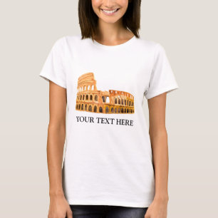 Camiseta Coliseu Roma, Itália Personalizada Design