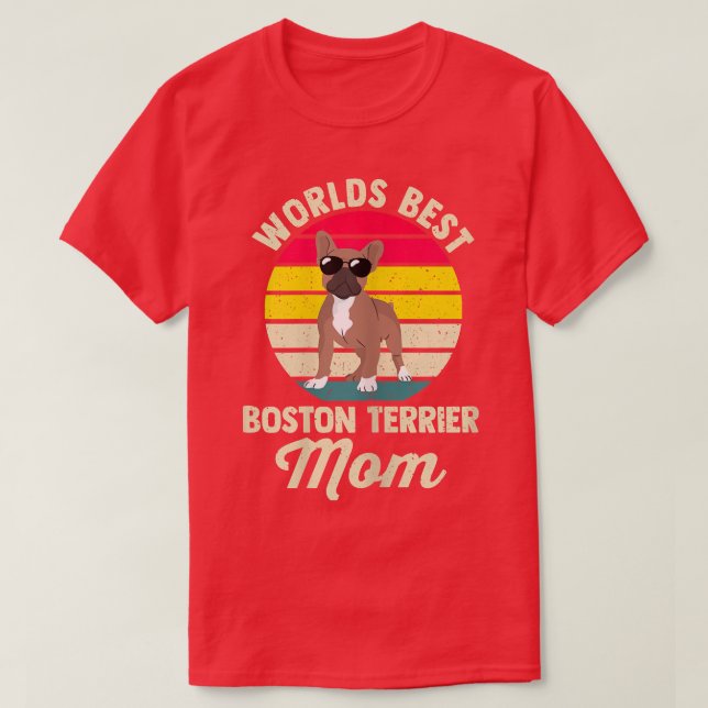 Camiseta Coll da Fronteira da Mãe de Boston, melhor do mund (Frente do Design)