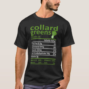Camiseta Collard Greens - Comida de Nutrição Figuras de Açã