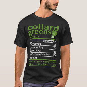 Camiseta Collard Greens - Comida de Nutrição Figuras de Açã