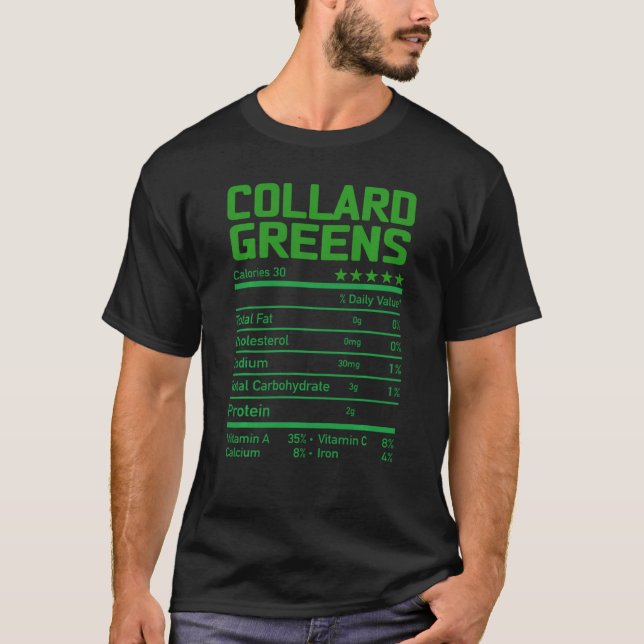 Camiseta Collard Greens Fatos Nutricionais (Frente)