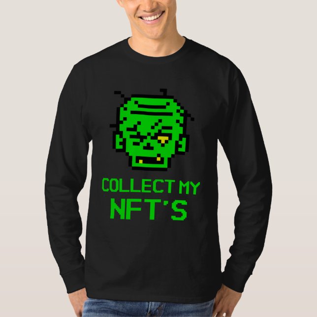 Camiseta Collect My NFT's A for NFT Artists Designers Punk (Frente)