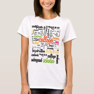 Camiseta College Education Word Cloud patterns