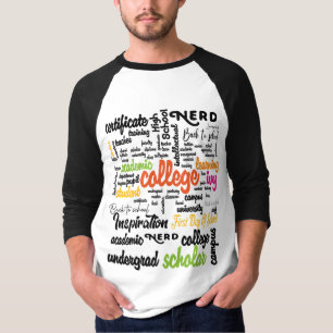 Camiseta College Education Word Cloud patterns