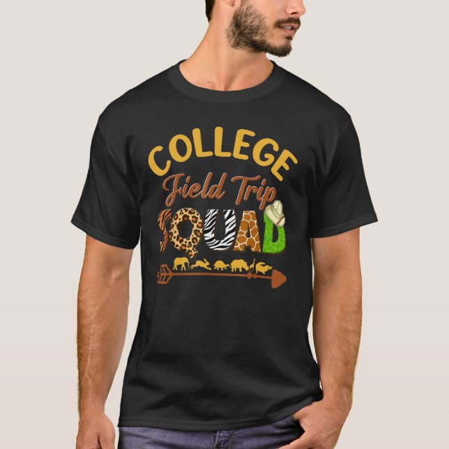 Camiseta College Students School Zoo Field Trip Squad Match (Frente)