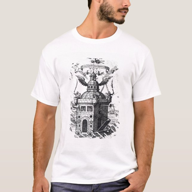 Camiseta Collegium Fama Fraternitatis do Frontispiece ' (Frente)
