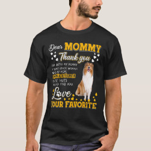 Camiseta Collie Caro Mamãe, Obrigado Por Serem Minha Mãe