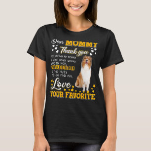 Camiseta Collie Caro Mamãe, Obrigado Por Serem Minha Mãe
