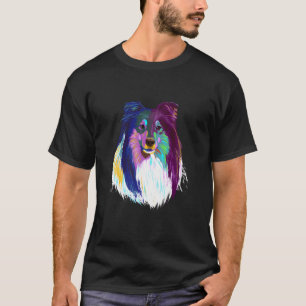 Camiseta Collie Colorida Rough