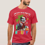 Camiseta Cóllie da fronteira em Santa Hat Sunglass Christm<br><div class="desc">Bonita fronteira Collie no Papai Noel domina o Natal no Premium de julho.</div>