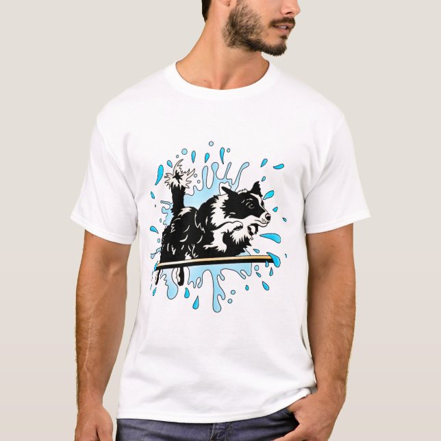 Camiseta collie de bordure (Frente)