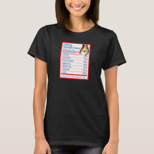 Camiseta Collie Dog Breed Proprietário Fatos Nutricionais E