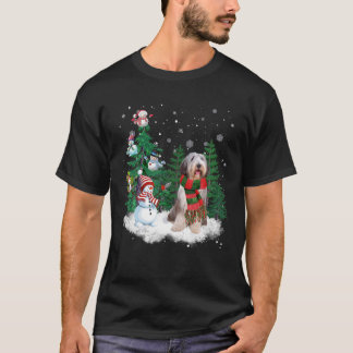 Camiseta Collie Dog Christmas Snowman Xmas Tree Paj