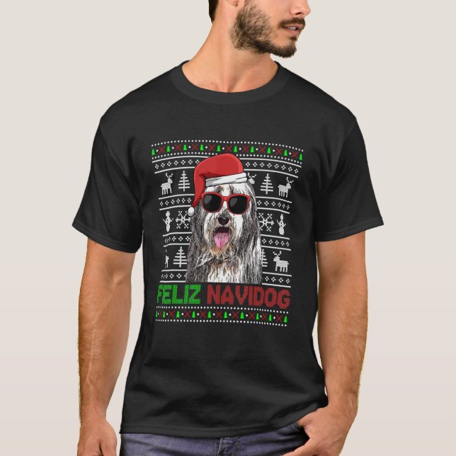 Camiseta Collie Dog Feliz Navidog Natal (Frente)