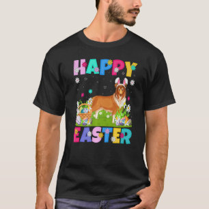 Camiseta Collie Dog Felz pascoa Rough Collie Páscoa