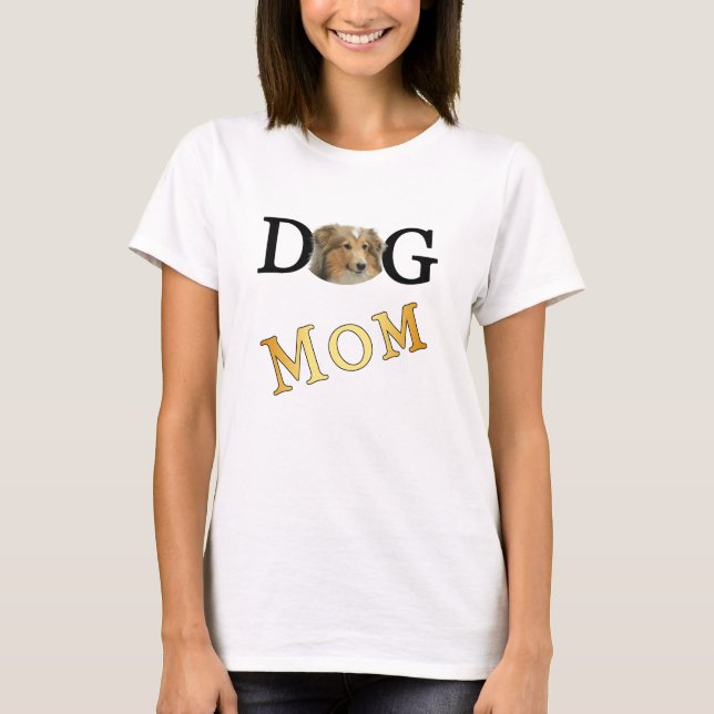 Camiseta Collie Dog Mãe, 1 Luz Lateral (Frente)