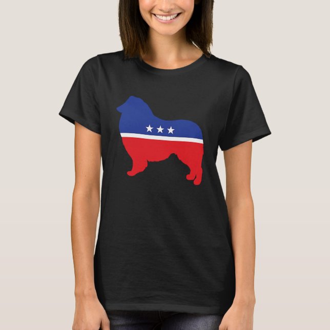 Camiseta Collie Dog  Political Symbol Election Mascot (Frente)